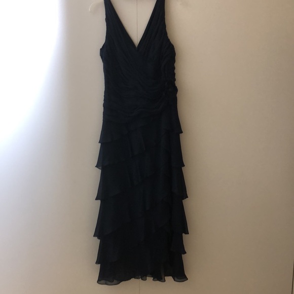 Navy Chiffon Dress 14 - Picture 8 of 9